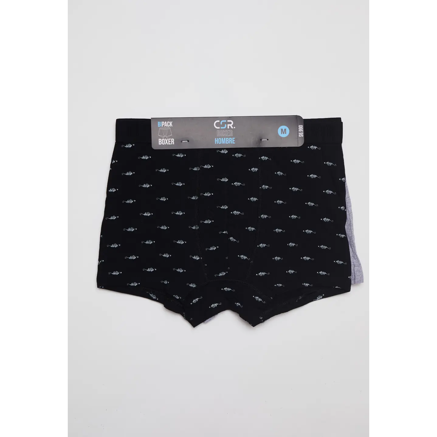 Boxer Bipack Medio Hombre Gris 2