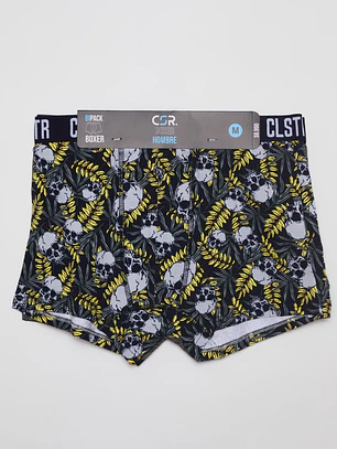 Boxer Bipack Medio Hombre Gris