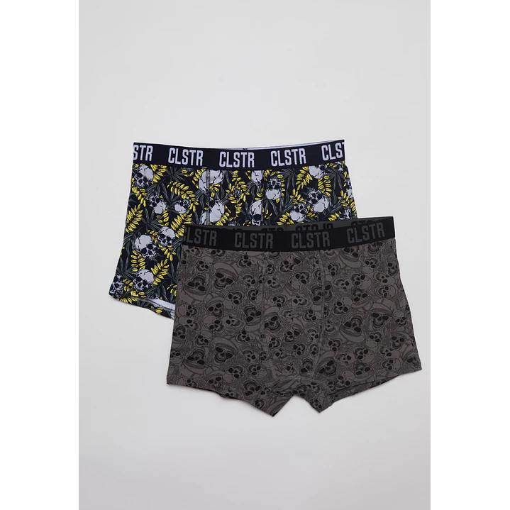 Boxer Bipack Medio Hombre Gris 1