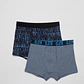 Boxer Bipack Medio Hombre Azul - Miniatura 1