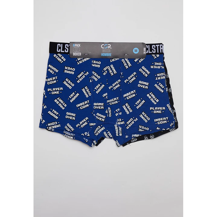 Boxer Bipack Medio Hombre Azul 2