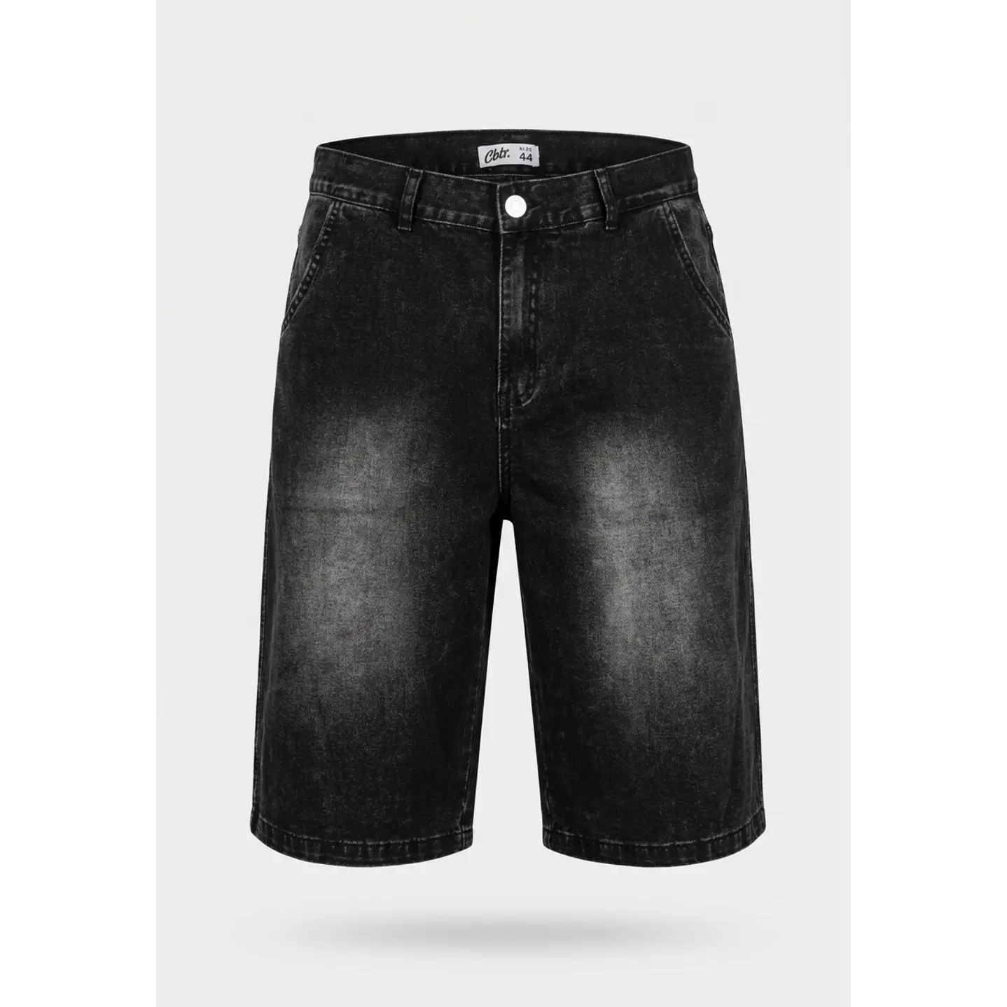 Bermuda Denim Procesado Hombre Negro 1