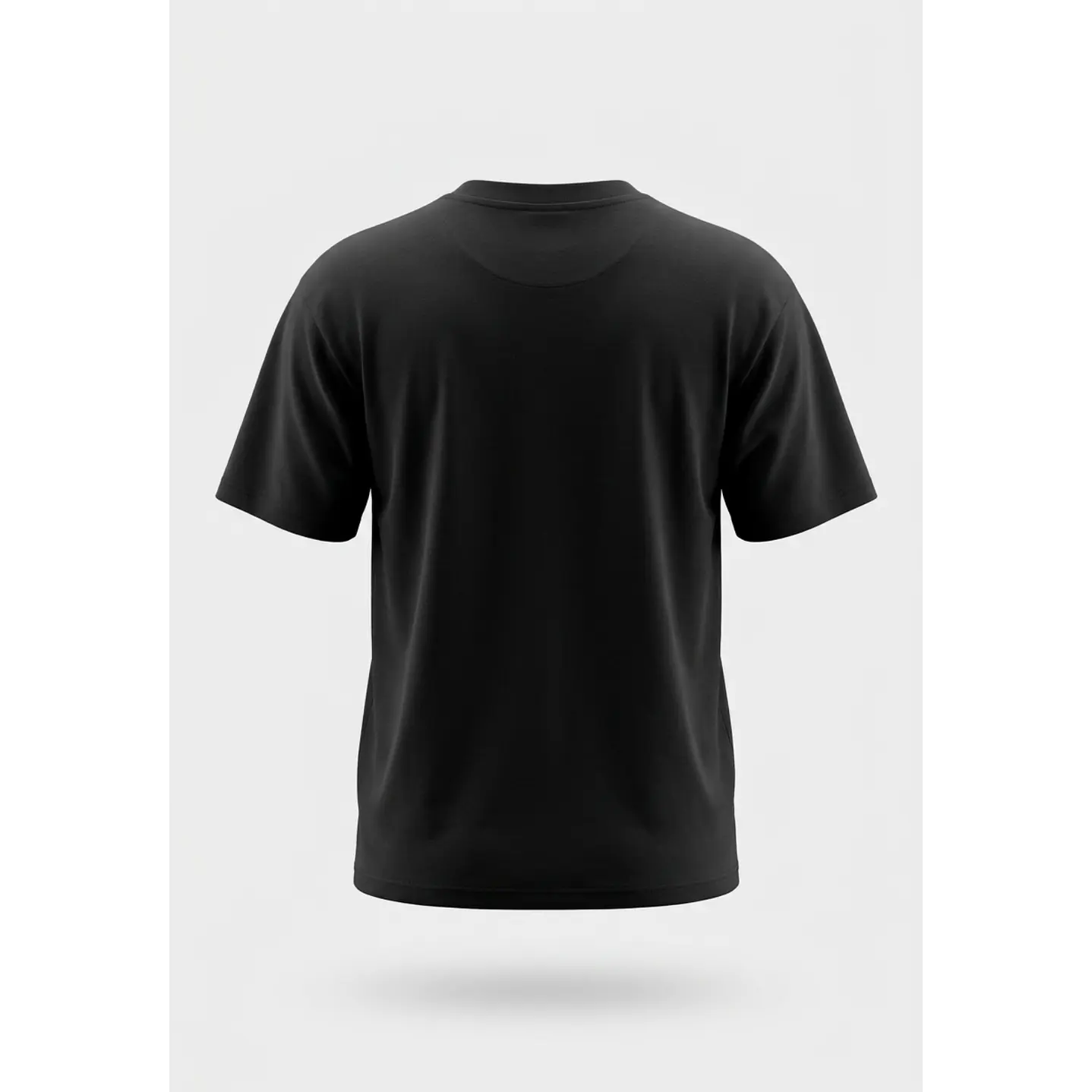 Polera Básica Boxy Fit Hombre Negro 2