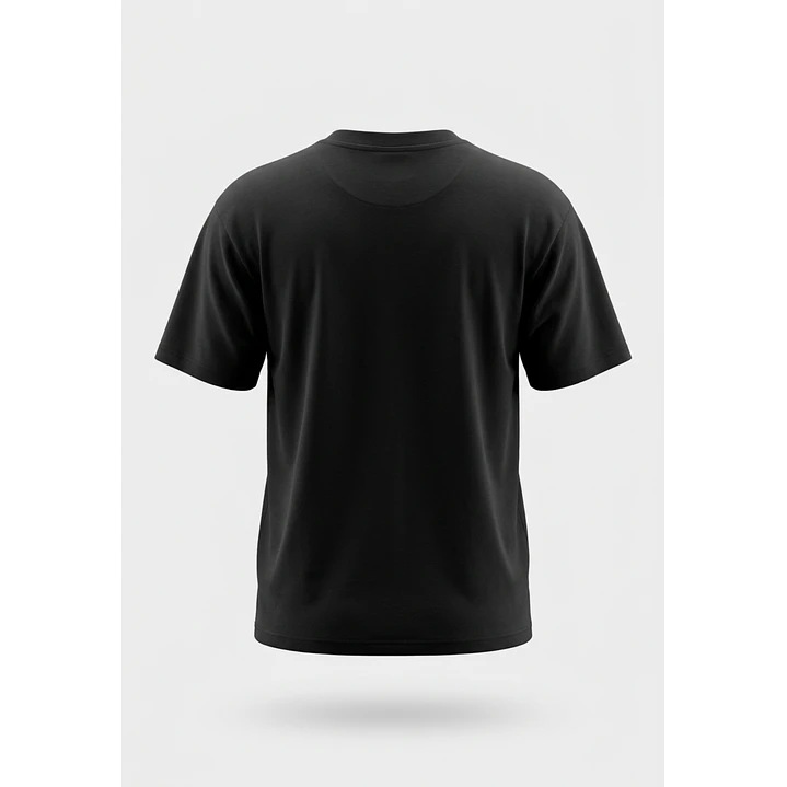 Polera Básica Boxy Fit Hombre Negro 2