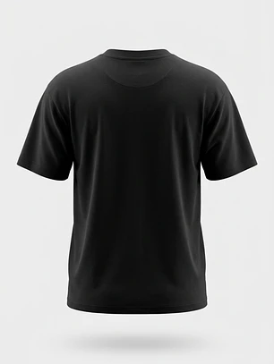 Polera Básica Boxy Fit Hombre Negro