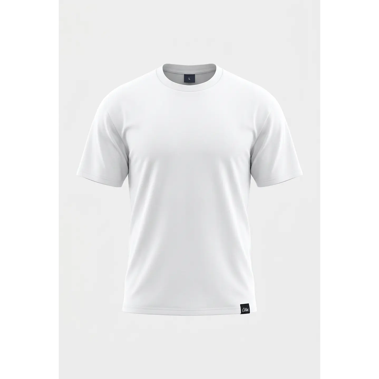 Polera Básica Boxy Fit Hombre Blanco 2
