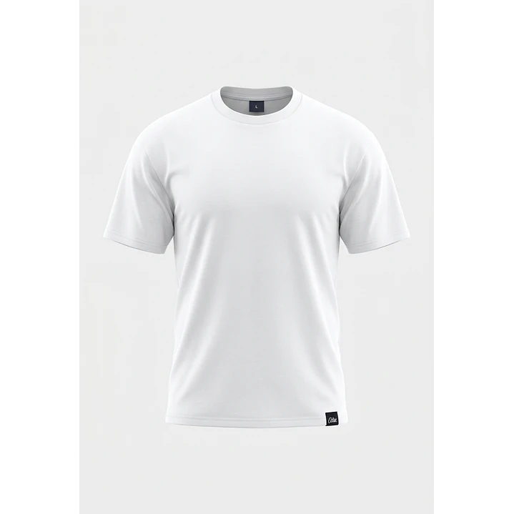 Polera Básica Boxy Fit Hombre Blanco 2