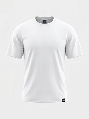 Polera Básica Boxy Fit Hombre Blanco