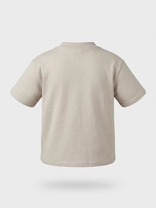 Polera Básica Boxy Fit Hombre Beige