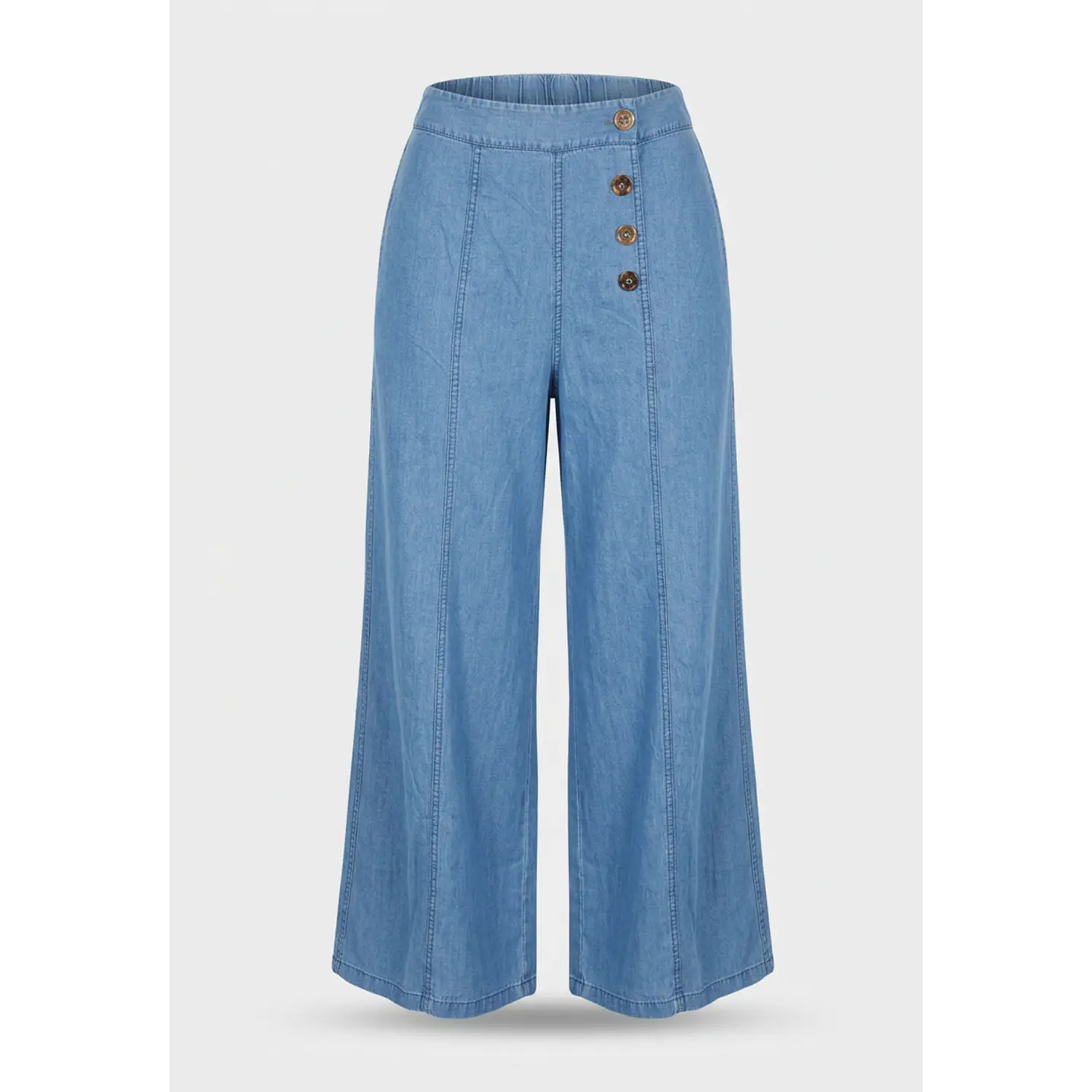 Jeans Tencel Palazzo Mujer Azul 1