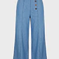 Jeans Tencel Palazzo Mujer Azul - Miniatura 1