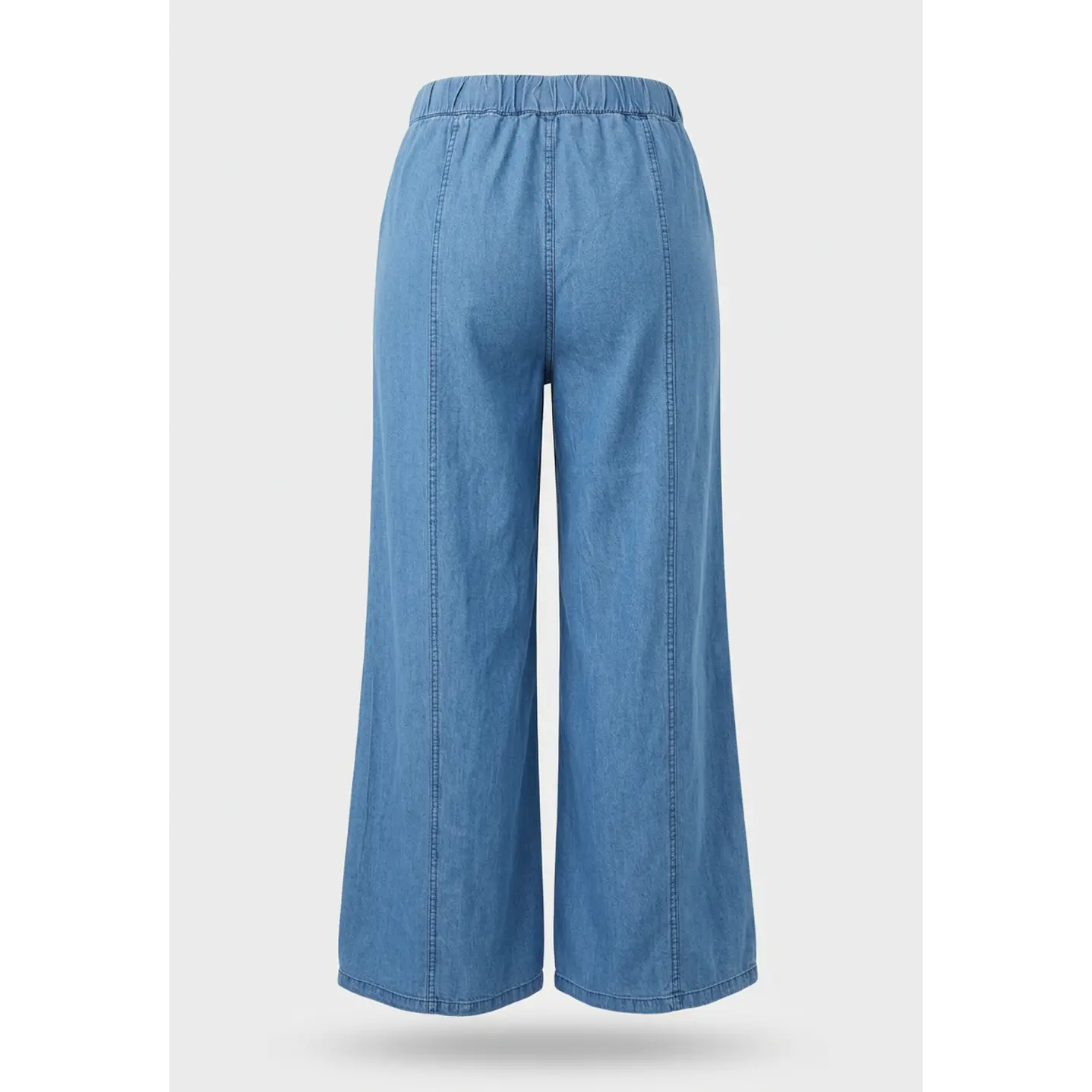 Jeans Tencel Palazzo Mujer Azul 2