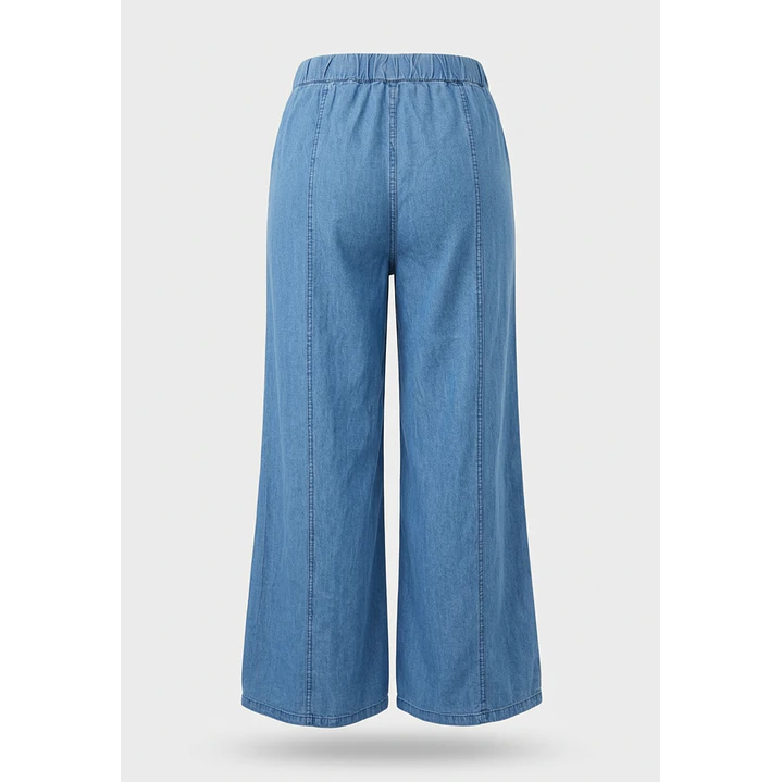 Jeans Tencel Palazzo Mujer Azul 2
