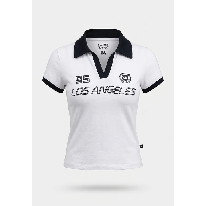 Polera Los Angeles Lola Blanco 1