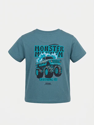 Polera Monster Truck Niño Verde