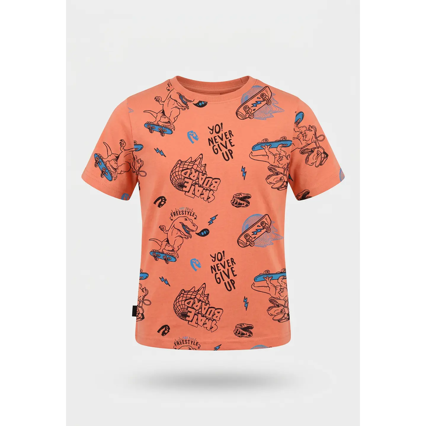 Polera Dino Niño Naranja 1