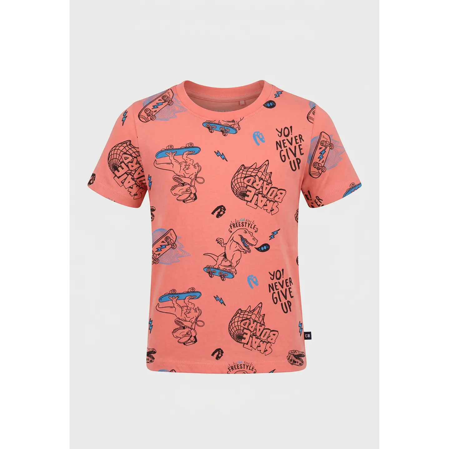 Polera Dino Niño Naranja 2