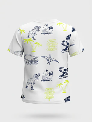 Polera Dino Niño Blanco