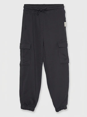 Buzo Cargo Loose Fit Niño Gris