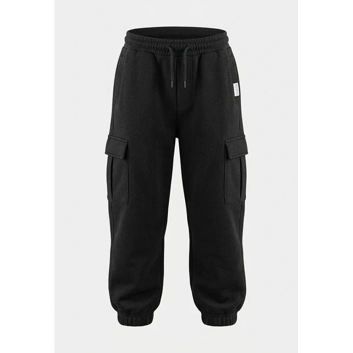 Buzo Cargo Loose Fit Niño Negro 1