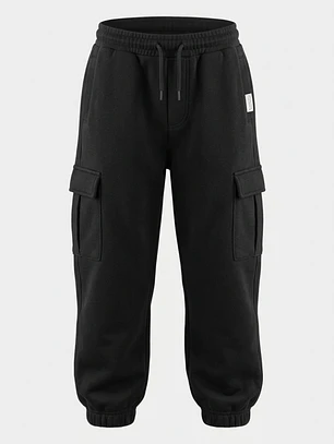 Buzo Cargo Loose Fit Niño Negro