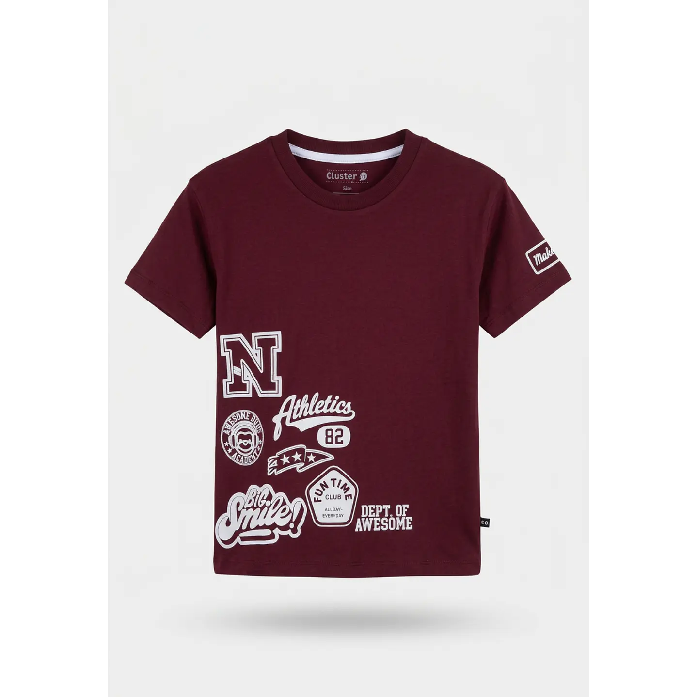 Polera College Niño Burdeo 1