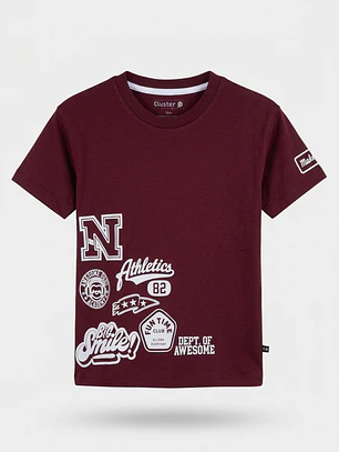 Polera College Niño Burdeo