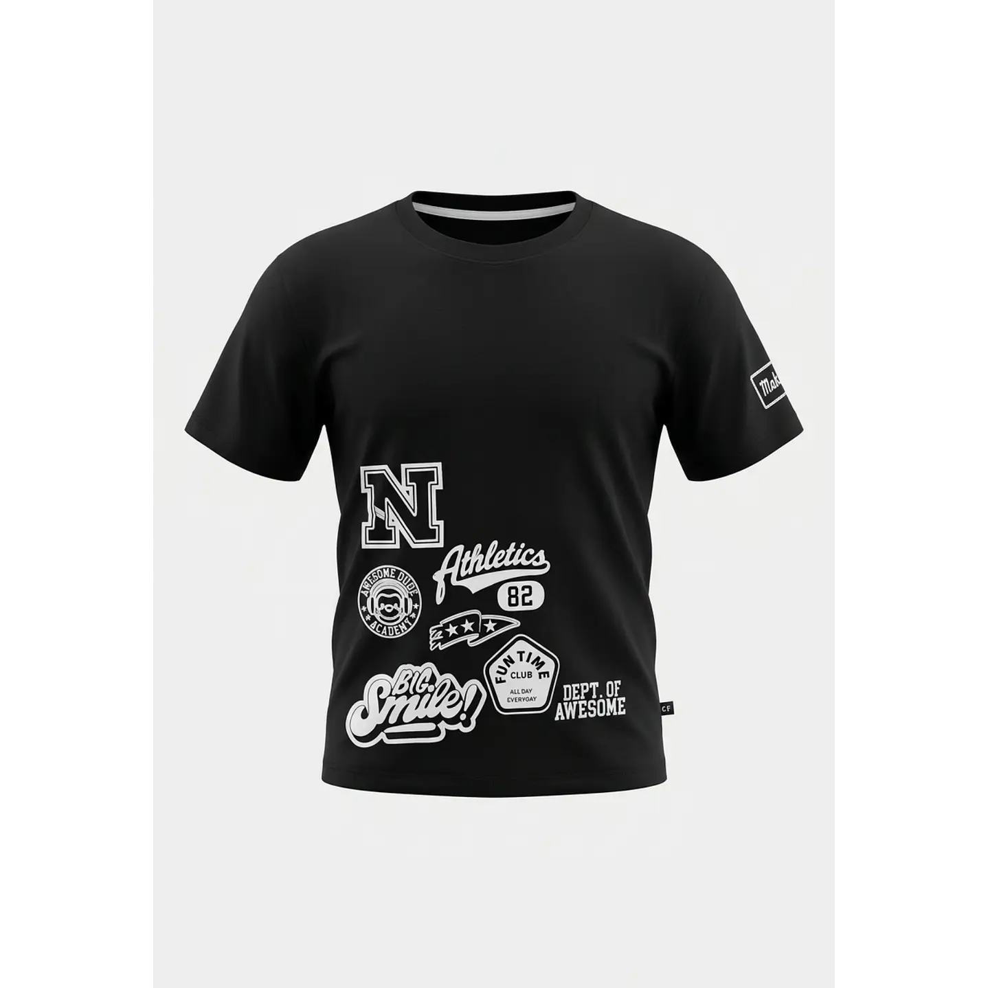 Polera College Niño Negro 1