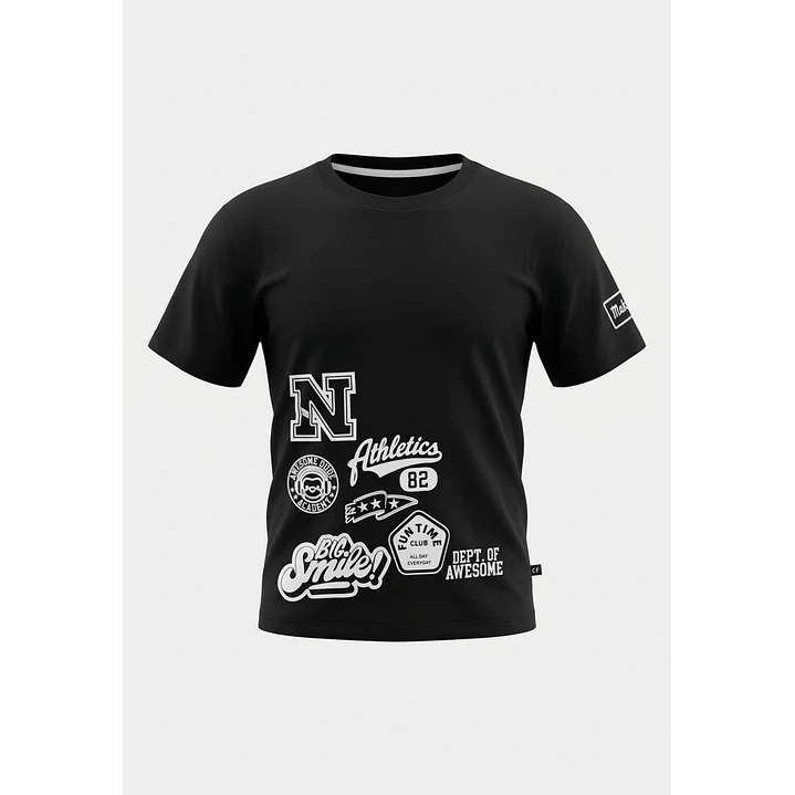 Polera College Niño Negro 1