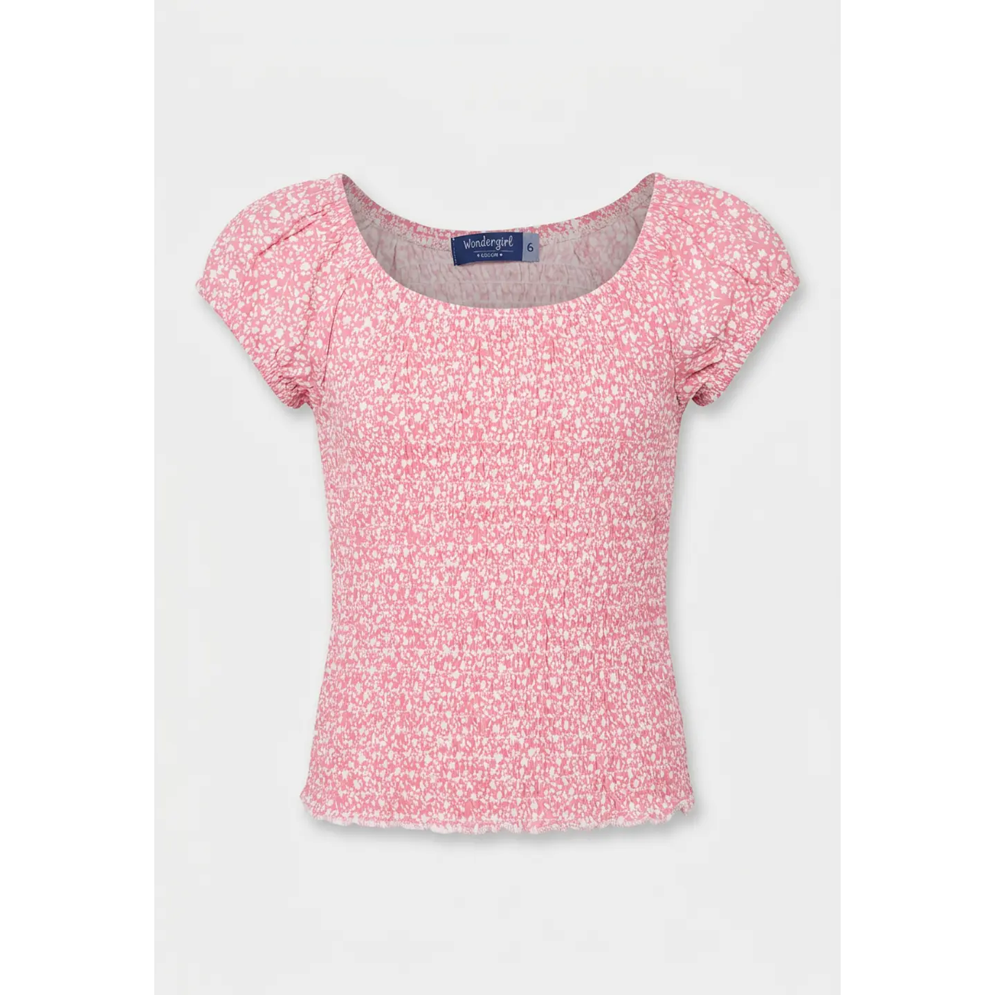 Polera Panal Niña Rosado 1