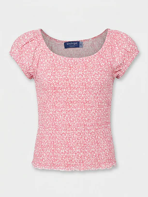 Polera Panal Niña Rosado