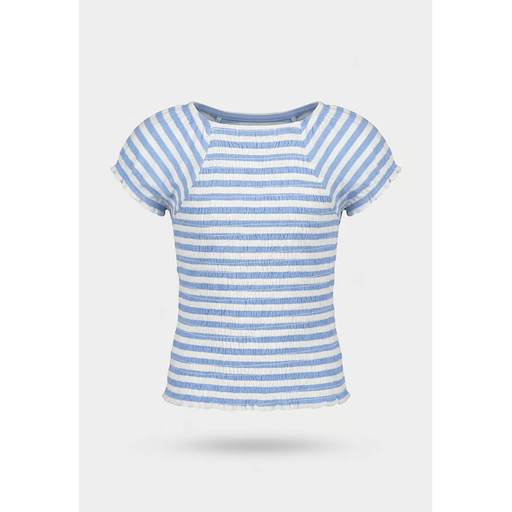 Polera Panal Niña Celeste 2