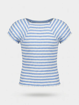Polera Panal Niña Celeste