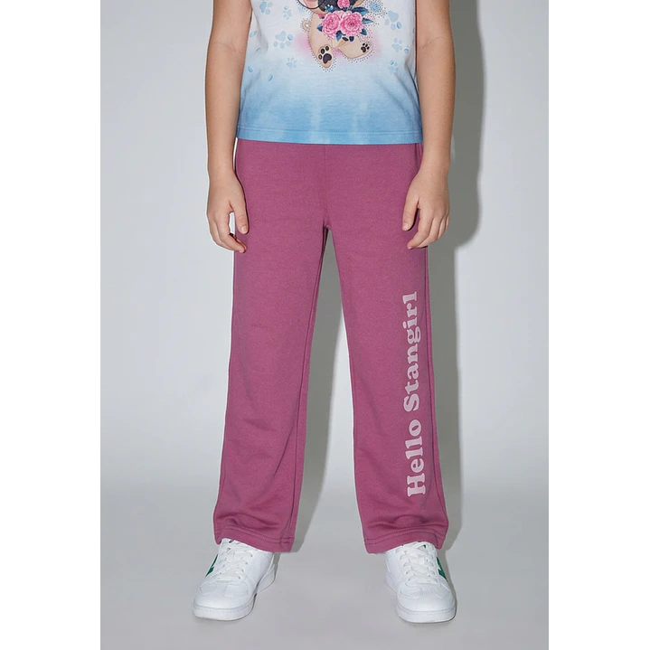 Buzo Parche Estrella Wide Leg Niña Rosado 1