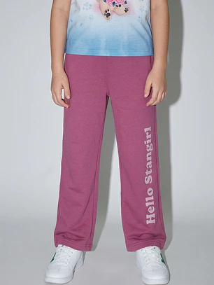 Buzo Parche Estrella Wide Leg Niña Rosado