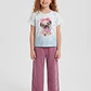Buzo Parche Estrella Wide Leg Niña Rosado - Miniatura 3
