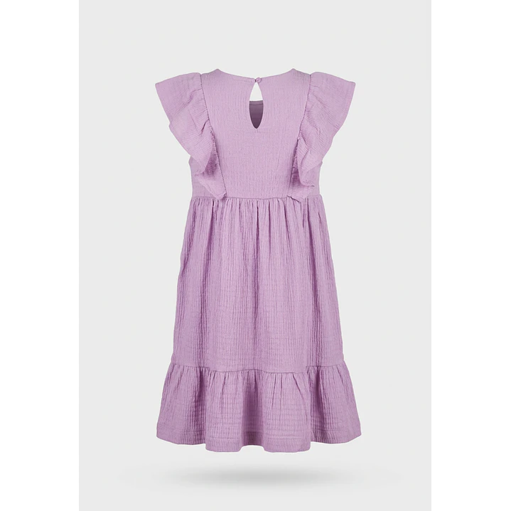 Vestido Largo Fantasía Vuelo Niña Lila 2