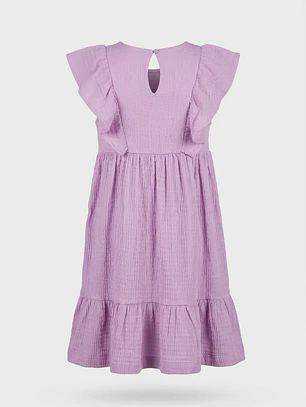 Vestido Largo Fantasía Vuelo Niña Lila