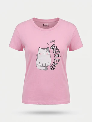 Pijama Corto Weekend Mujer Rosado