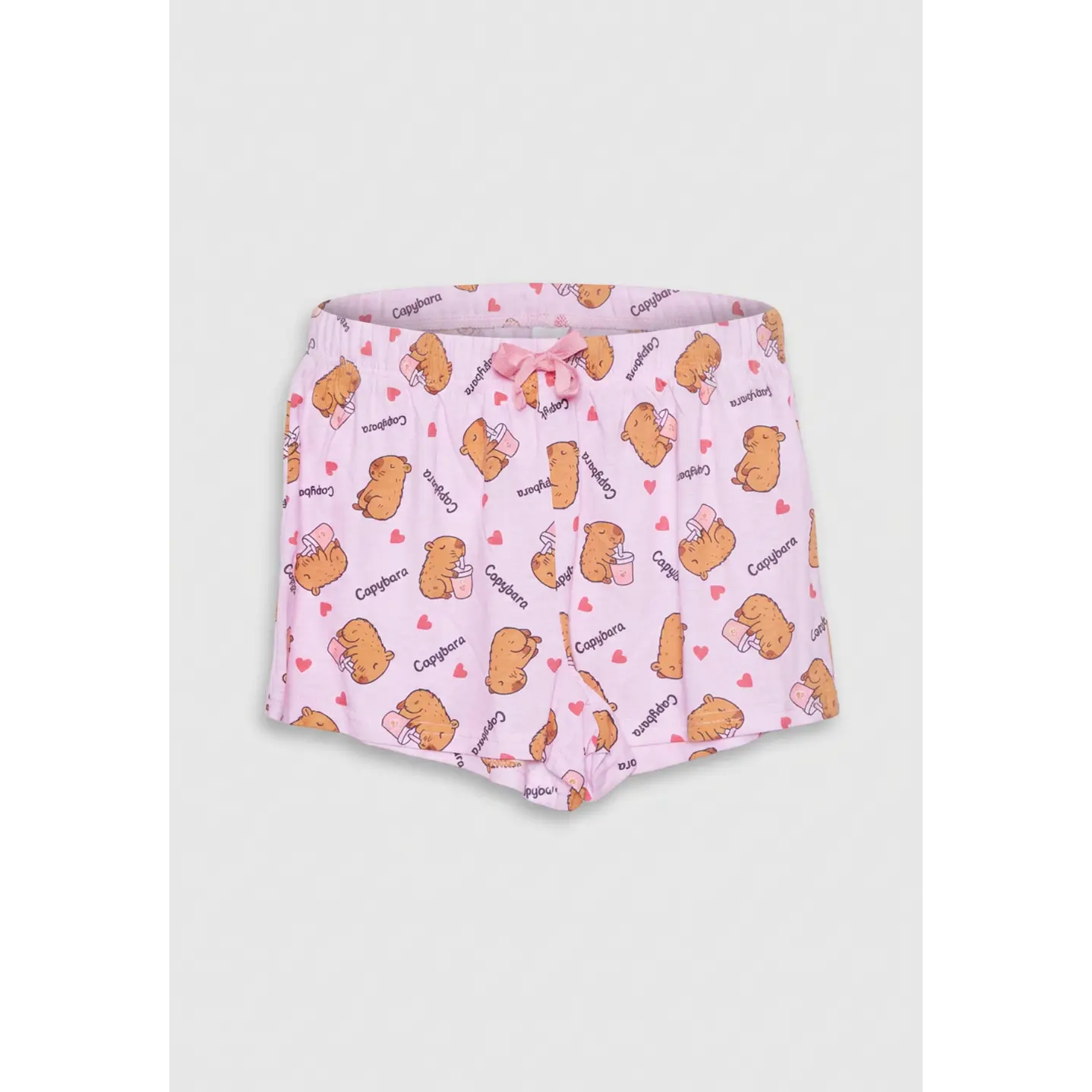 Pijama Corto Capibara Mujer Gris 2