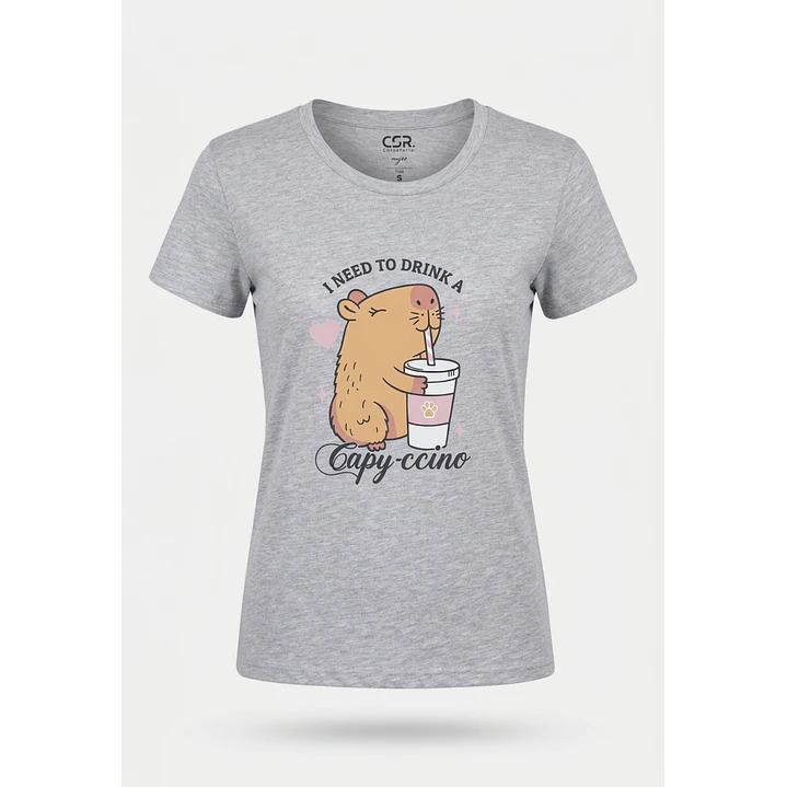 Pijama Corto Capibara Mujer Gris 1