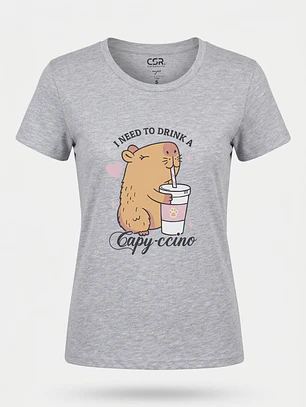 Pijama Corto Capibara Mujer Gris