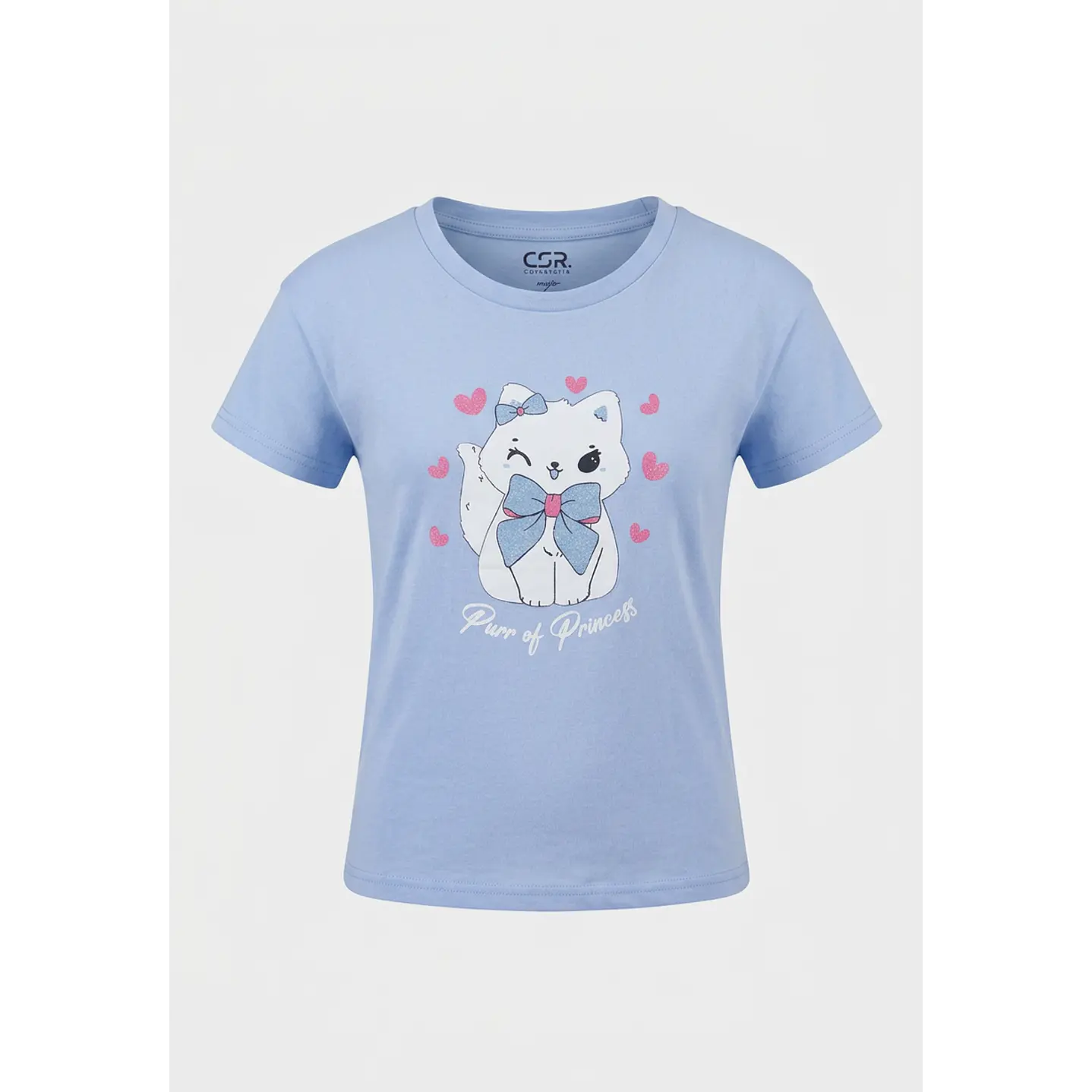 Pijama Corto Cat Mujer Celeste 1