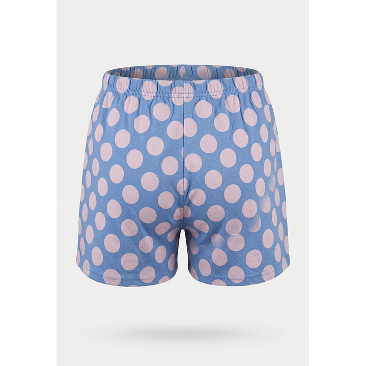 Pijama Corto Cat Mujer Celeste 4