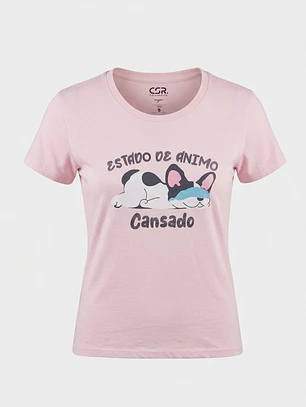 Pijama Corto Dog Mujer Rosado