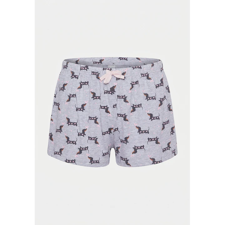 Pijama Corto Salchicha Mujer Rosado 2