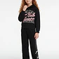 Buzo Lazos Wide Leg Niña Negro - Miniatura 4
