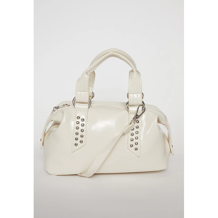 Cartera Tachas Mujer Crudo 1