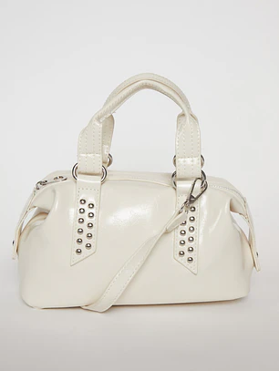 Cartera Tachas Mujer Crudo