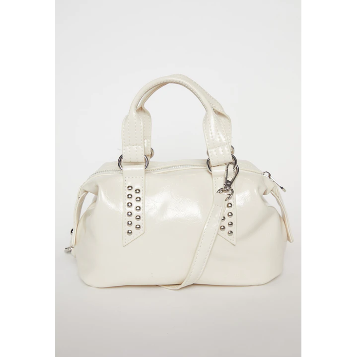 Cartera Tachas Mujer Crudo 3
